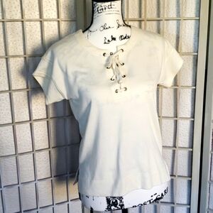 Marine Layer shorts sleeves woman cream top S